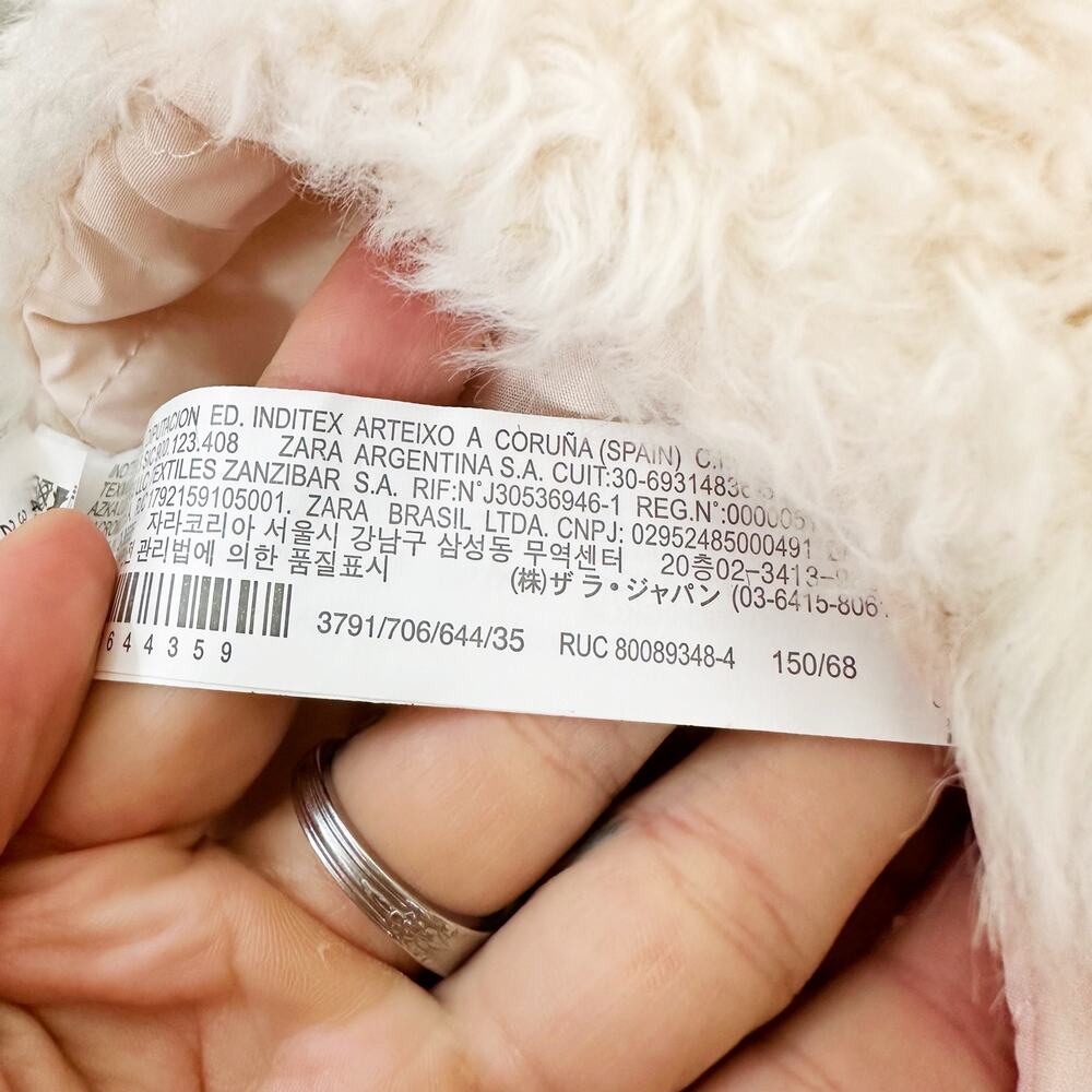 Zara Girls Outerwear Faux Fur Vest Pink Fuzzy Snap Closure Size 11 / 12 152 cm - Picture 5 of 5